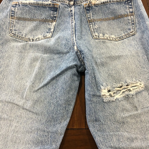 EXPRESS High Waisted Destructed Jeans Vintageish - Picture 4 of 4